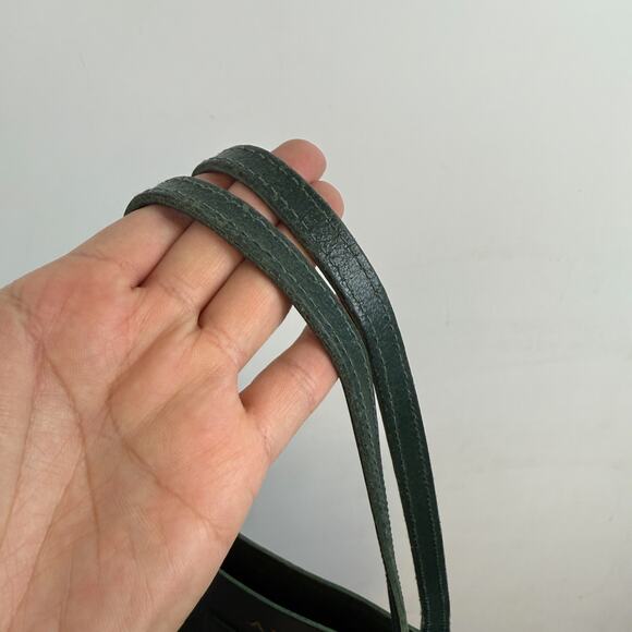 The Cambridge Satchel Company Tote Bag Leather in Racing Green Gold “AK” - Picture 12 of 13